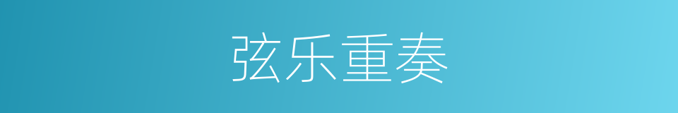 弦乐重奏的同义词