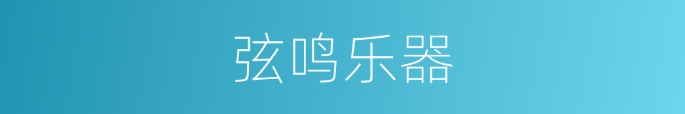 弦鸣乐器的同义词