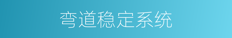 弯道稳定系统的同义词