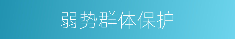 弱势群体保护的同义词