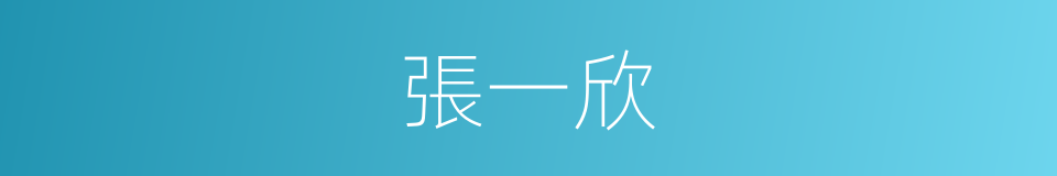 張一欣的同義詞