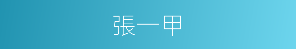 張一甲的同義詞