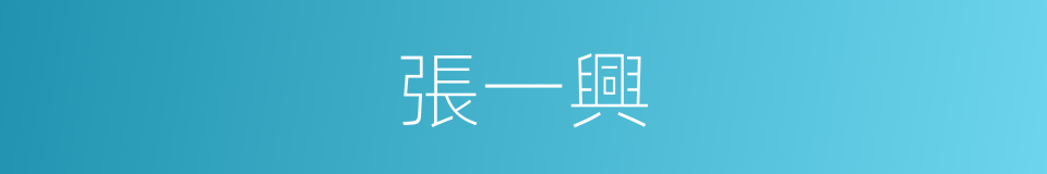 張一興的同義詞