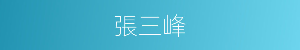 張三峰的同義詞