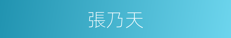 張乃天的同義詞