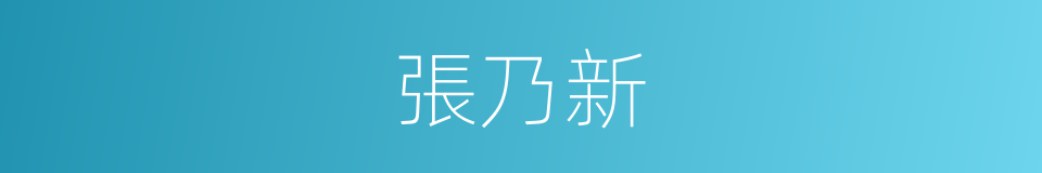 張乃新的同義詞