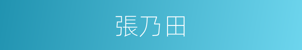 張乃田的同義詞