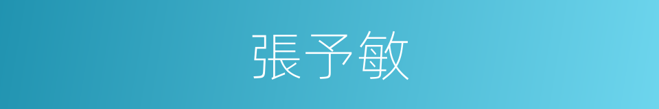 張予敏的同義詞