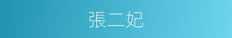 張二妃的同義詞