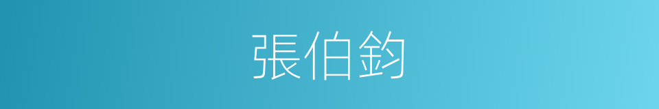 張伯鈞的同義詞