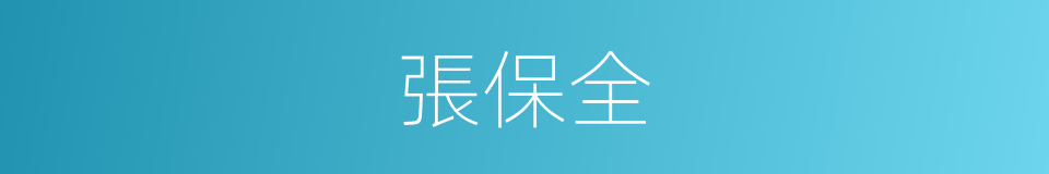 張保全的同義詞