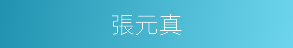 張元真的同義詞