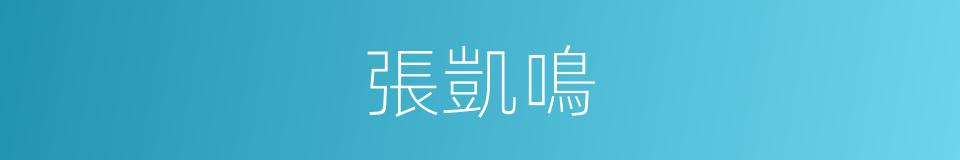 張凱鳴的同義詞