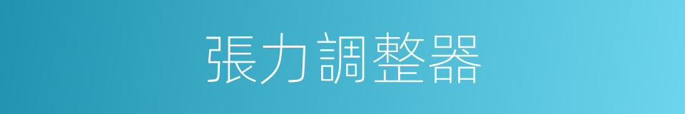 張力調整器的同義詞