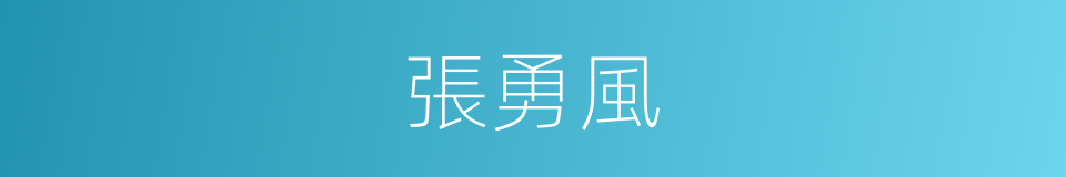 張勇風的同義詞