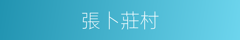 張卜莊村的同義詞