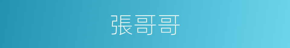 張哥哥的同義詞