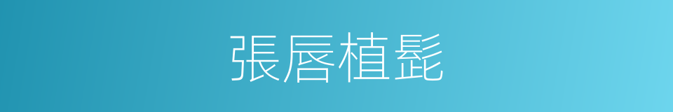 張唇植髭的意思