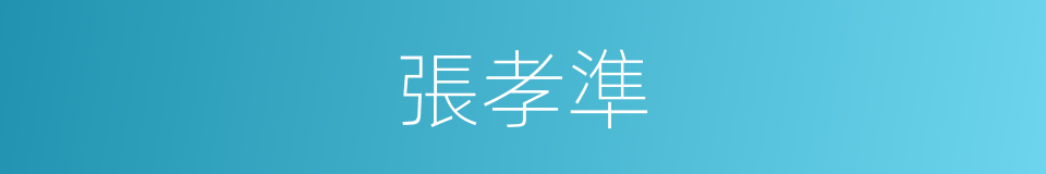 張孝準的同義詞