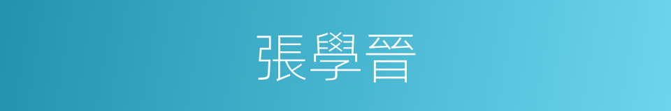 張學晉的同義詞
