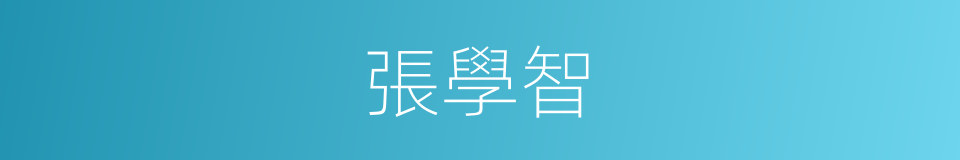 張學智的同義詞