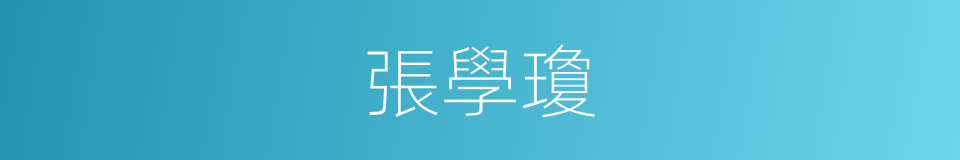 張學瓊的同義詞