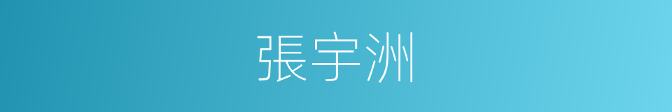 張宇洲的同義詞