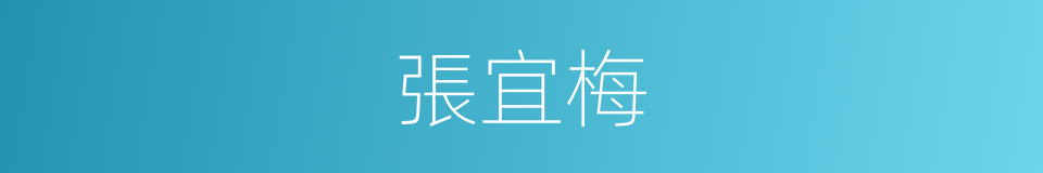 張宜梅的同義詞