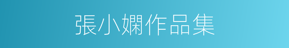 張小嫻作品集的同義詞