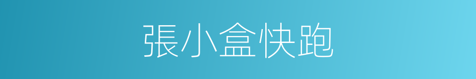 張小盒快跑的同義詞