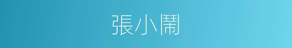 張小鬧的同義詞