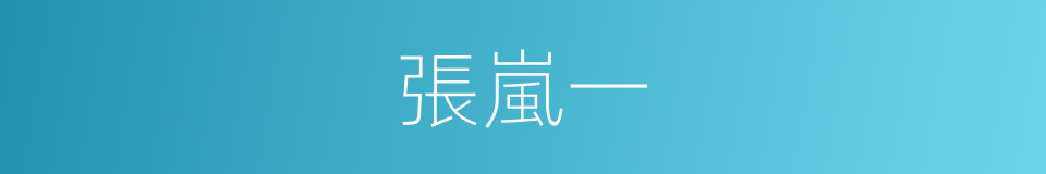 張嵐一的同義詞