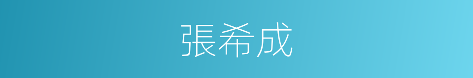 張希成的同義詞