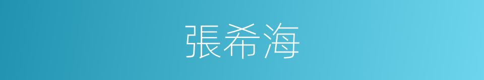 張希海的同義詞