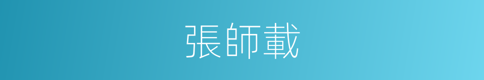 張師載的意思