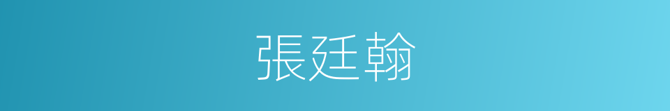 張廷翰的同義詞