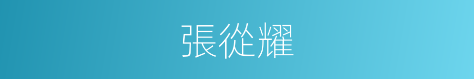 張從耀的同義詞