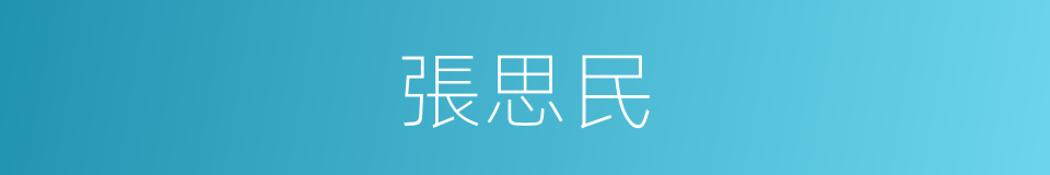 張思民的同義詞