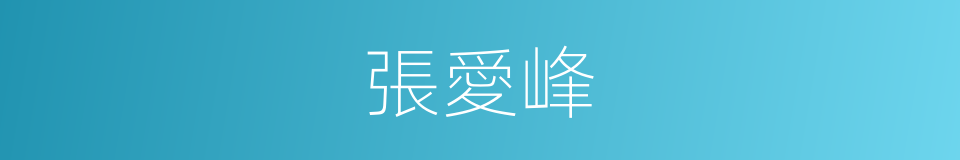 張愛峰的同義詞