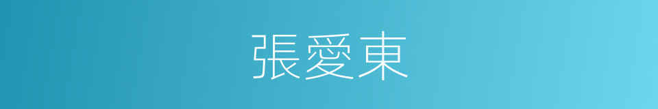 張愛東的同義詞