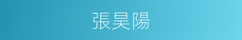 張昊陽的同義詞