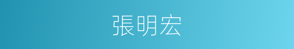 張明宏的同義詞