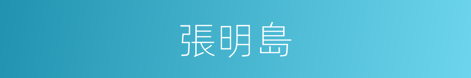 張明島的同義詞