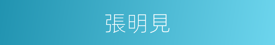 張明見的同義詞