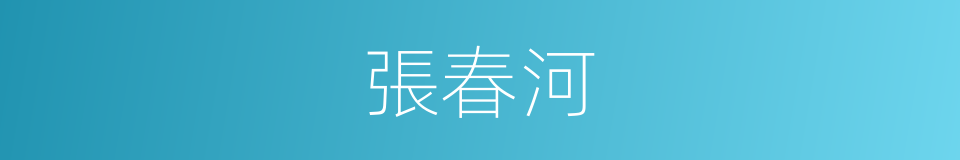 張春河的同義詞