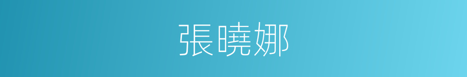 張曉娜的同義詞