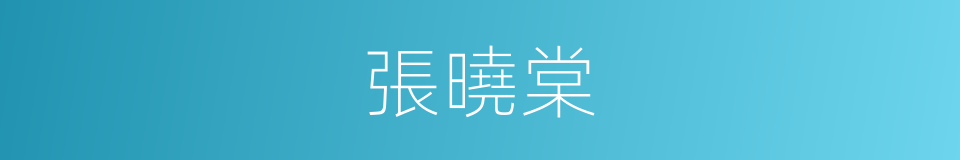 張曉棠的同義詞