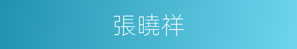 張曉祥的同義詞