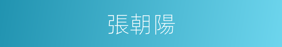 張朝陽的同義詞