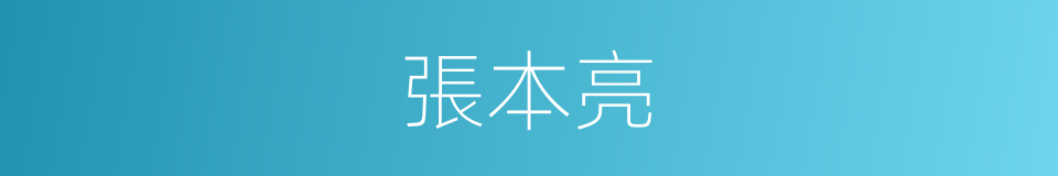 張本亮的同義詞